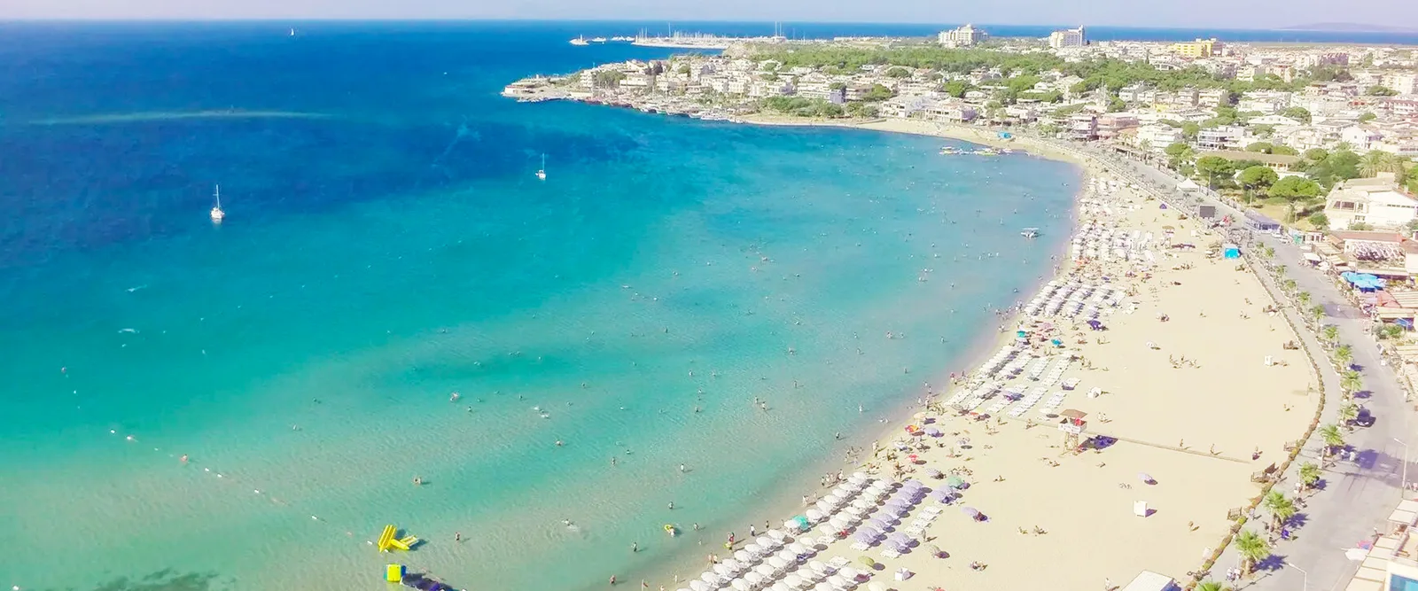 Sarıyer Altınkum Kadınlar Plajı havadan görünümü